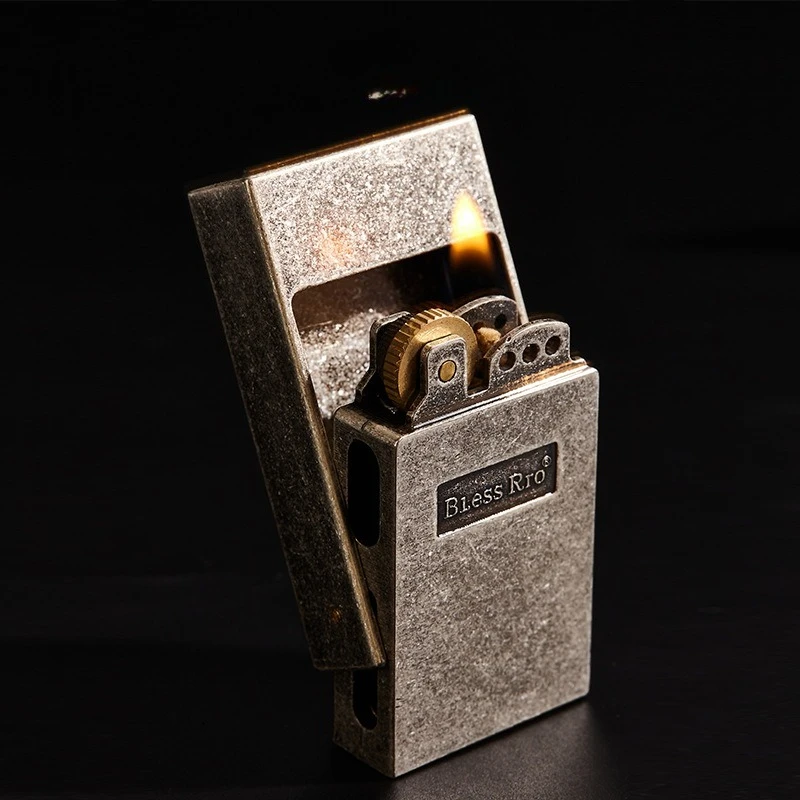Vintage Collectible Accessories - Briquet à Roue Rotative Rétro Classique,
