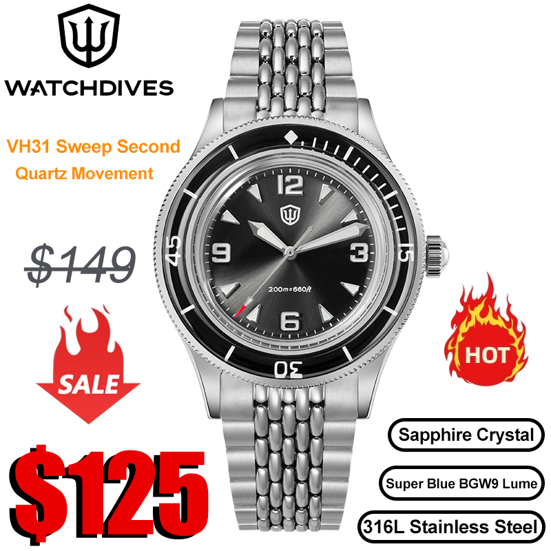 Watchdives WD50Q montres VH31  - Vintage Collectible Watches avis et prix