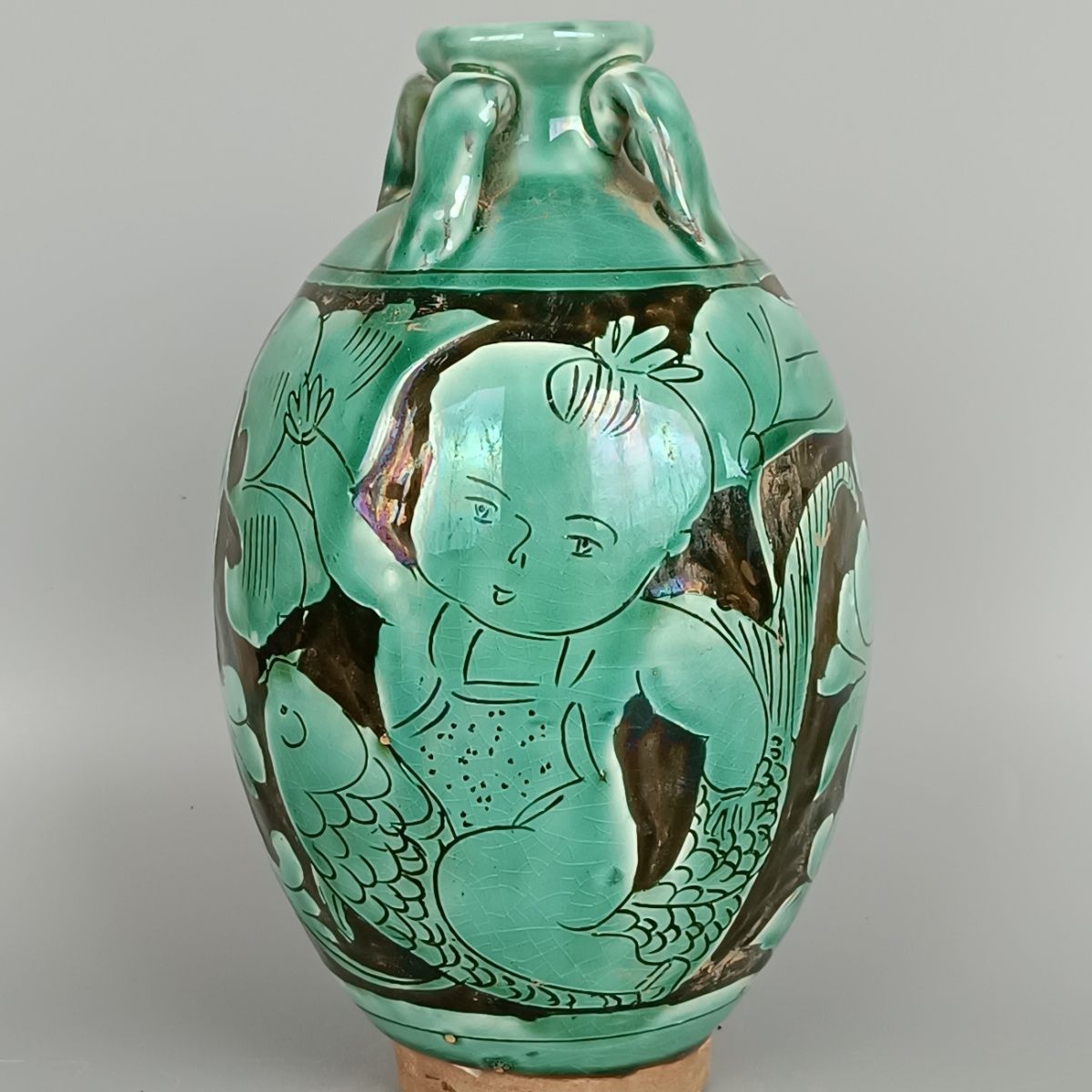 Vase antique vintage à quatre  - Vintage Collectible Pottery avis et prix